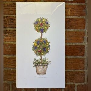 Vintage Fruit Filled Topiary Numbered Print by Susan Redmon Goodman
